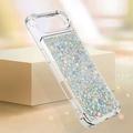 Custodia in TPU iPhone Air Glitter Quicksand - Cuori d\'argento