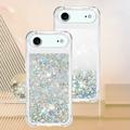 Custodia in TPU iPhone Air Glitter Quicksand - Cuori d\'argento