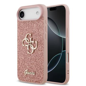 Custodia Guess Fixed Glitter 4G Metal Logo per iPhone 17 Air - Rosa