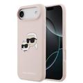 Custodia MagSafe in silicone liquido per iPhone Air Karl Lagerfeld Double Heads - Rosa
