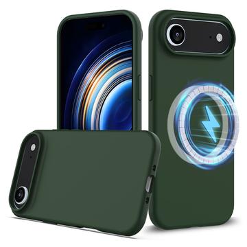 Custodia in silicone liquido per iPhone 17 Air - compatibile con MagSafe - Verde Scuro