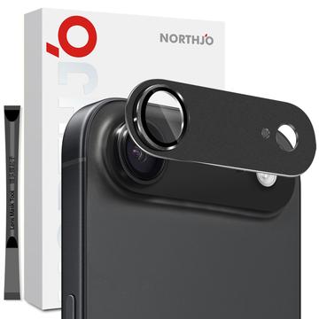 iPhone 17 Air Northjo Protezione completa in metallo opaco e vetro temperato Protezione della lente della fotocamera