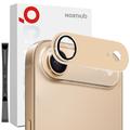 iPhone Air Northjo Protezione completa in metallo opaco e vetro temperato Protezione della lente della fotocamera - Oro