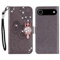 iPhone Air Custodia portafoglio con strass gufo - Grigia