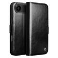 Custodia in pelle a portafoglio iPhone 17 Air Qialino Classic - nera