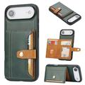 Custodia in Stile Retrò con Portafoglio per iPhone Air - Verde