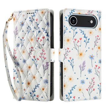 Custodia a portafoglio floreale rombica per iPhone 17 Air
