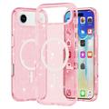 Custodia Ibrida Serie Stylish Glitter per iPhone 17 Air - Compatibile con MagSafe - Rosa