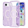Custodia Ibrida Serie Stylish Glitter per iPhone 17 Air - Compatibile con MagSafe - Viola