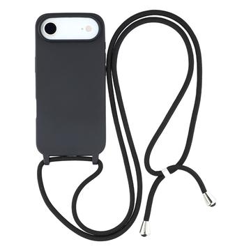 Custodia in TPU per iPhone 17 Air con cordino - nera
