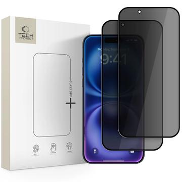 Proteggi schermo in vetro temperato iPhone 17 Air Tech-Protect Glass Spy+ Privacy - 2 pz. - Nero