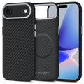 Custodia in plastica per iPhone Air Tech-Protect Ion Carbon - Compatibile con MagSafe - Nera / Argenta