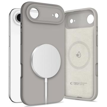 Custodia in silicone liquido iPhone Air Tech-Protect - Compatibile con MagSafe - Grigio pietra
