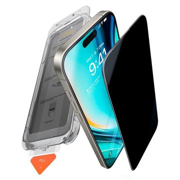 Proteggi schermo in vetro temperato iPhone 17 Air Torras GlassGo Privacy con cornice autoallineante
