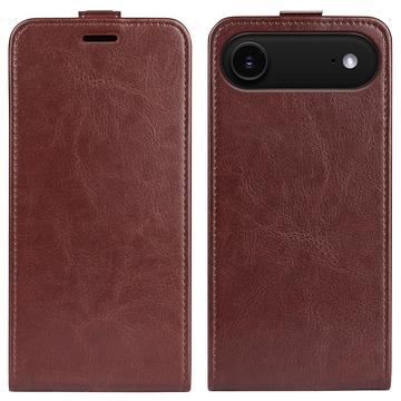 Custodia Flip Verticale con Slot per Schede per iPhone 17 Air - Marrone