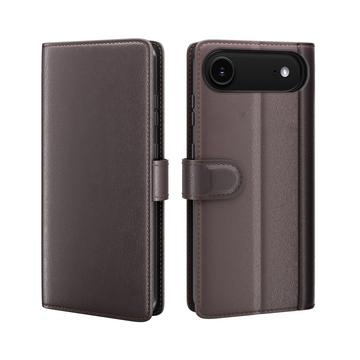 Custodia in pelle a portafoglio per iPhone 17 Air con cavalletto - Marrone