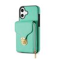 Custodia iPhone 17 Tutto in uno con portafoglio e cinturino - Menta