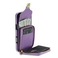 Custodia iPhone 17 Tutto in uno con portafoglio e cinturino - Viola