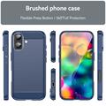 Custodia in TPU spazzolato per iPhone 17 - Fibra di Carbonio - Blu