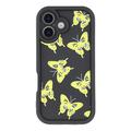 Custodia in TPU con stampa a farfalla per iPhone 17 - Gialla / Nera