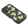 Custodia in TPU con stampa a farfalla per iPhone 17 - Gialla / Nera