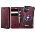 Custodia a portafoglio staccabile 2 in 1 iPhone 17 Caseme C49 - Compatibile con MagSafe, RFID - Rossa