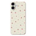 Custodia in TPU con motivo ciliegia per iPhone 17 - Beige