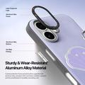 Custodia iPhone 17 Dux Ducis Luvy con anello per le dita e cinturino per la mano - Viola / Conchiglia