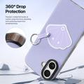Custodia iPhone 17 Dux Ducis Luvy con anello per le dita e cinturino per la mano - Viola / Conchiglia