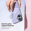 Custodia iPhone 17 Dux Ducis Luvy con anello per le dita e cinturino per la mano - Viola / Conchiglia