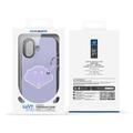 Custodia iPhone 17 Dux Ducis Luvy con anello per le dita e cinturino per la mano - Viola / Conchiglia