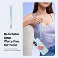 Custodia per iPhone 17 Dux Ducis Luvy con anello per le dita e cinturino per la mano - Blu cielo / Cuore