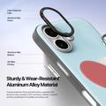 Custodia per iPhone 17 Dux Ducis Luvy con anello per le dita e cinturino per la mano - Blu cielo / Cuore