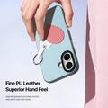 Custodia per iPhone 17 Dux Ducis Luvy con anello per le dita e cinturino per la mano - Blu cielo / Cuore