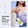 Custodia per iPhone 17 Dux Ducis Luvy con anello per le dita e cinturino per la mano - Bianco / Stella
