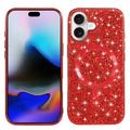 Custodia iPhone 17 placcata glitter - Compatibile con MagSafe - Rossa