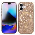 Custodia glitterata per iPhone 17 - Compatibile con MagSafe - Oro rosa