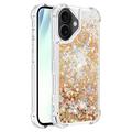 Custodia in TPU iPhone 17 Glitter Quicksand - Cuori d\'oro