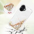 Custodia in TPU iPhone 17 Glitter Quicksand - Cuori d\'oro