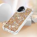 Custodia in TPU iPhone 17 Glitter Quicksand - Cuori d\'oro