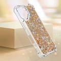 Custodia in TPU iPhone 17 Glitter Quicksand - Cuori d\'oro