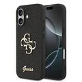 Custodia Guess Fixed Glitter 4G Metal Logo per iPhone 17 - Nera