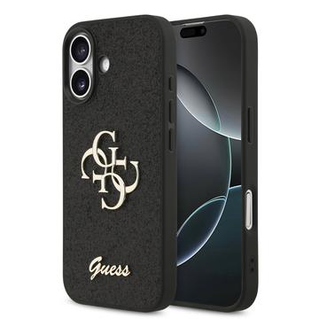 Custodia Guess Fixed Glitter 4G Metal Logo per iPhone 17 - Nera