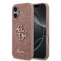 Custodia Guess Fixed Glitter 4G Metal Logo per iPhone 17 - Rosa