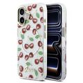 Custodia ibrida Guess IML Glitter Cherry per iPhone 17 - Compatibile con MagSafe - Trasparente