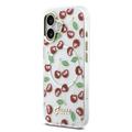 Custodia ibrida Guess IML Glitter Cherry per iPhone 17 - Compatibile con MagSafe - Trasparente