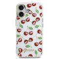 Custodia ibrida Guess IML Glitter Cherry per iPhone 17 - Compatibile con MagSafe - Trasparente