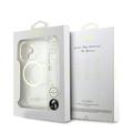 Custodia con cinturino per iPhone 17 Guess IML Glitter Script - Compatibile con MagSafe - Trasparente