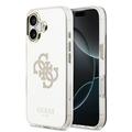 Custodia ibrida iPhone 17 Guess Mirror 4G Glitter Logo - Compatibile con MagSafe - Ora