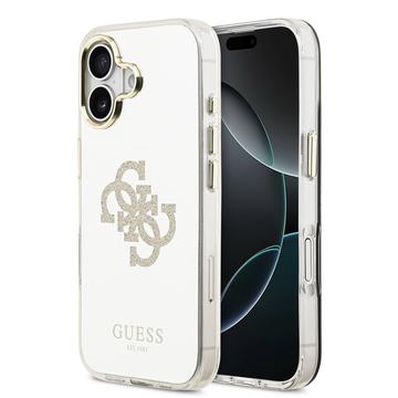 Custodia ibrida iPhone 17 Guess Mirror 4G Glitter Logo - Compatibile con MagSafe - Ora